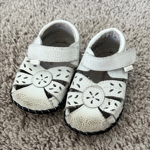 Pediped White Mary Jane Infant Baby Walker Sandals - Picture 1 of 4